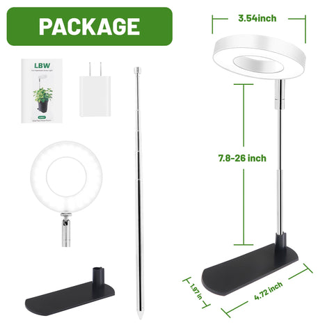 LBW Grow Light indoor plants setup suitable for succulents, herbs, and orchids