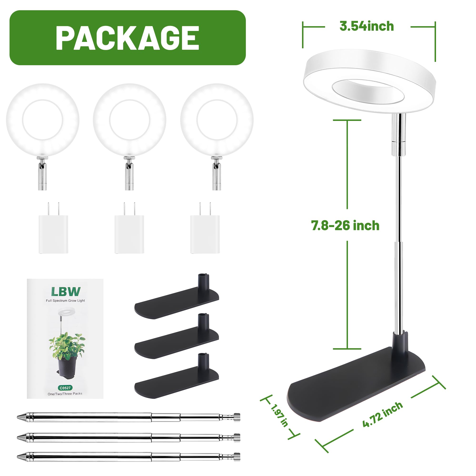 LBW Grow Light in a modern white design suitable for contemporary spaces