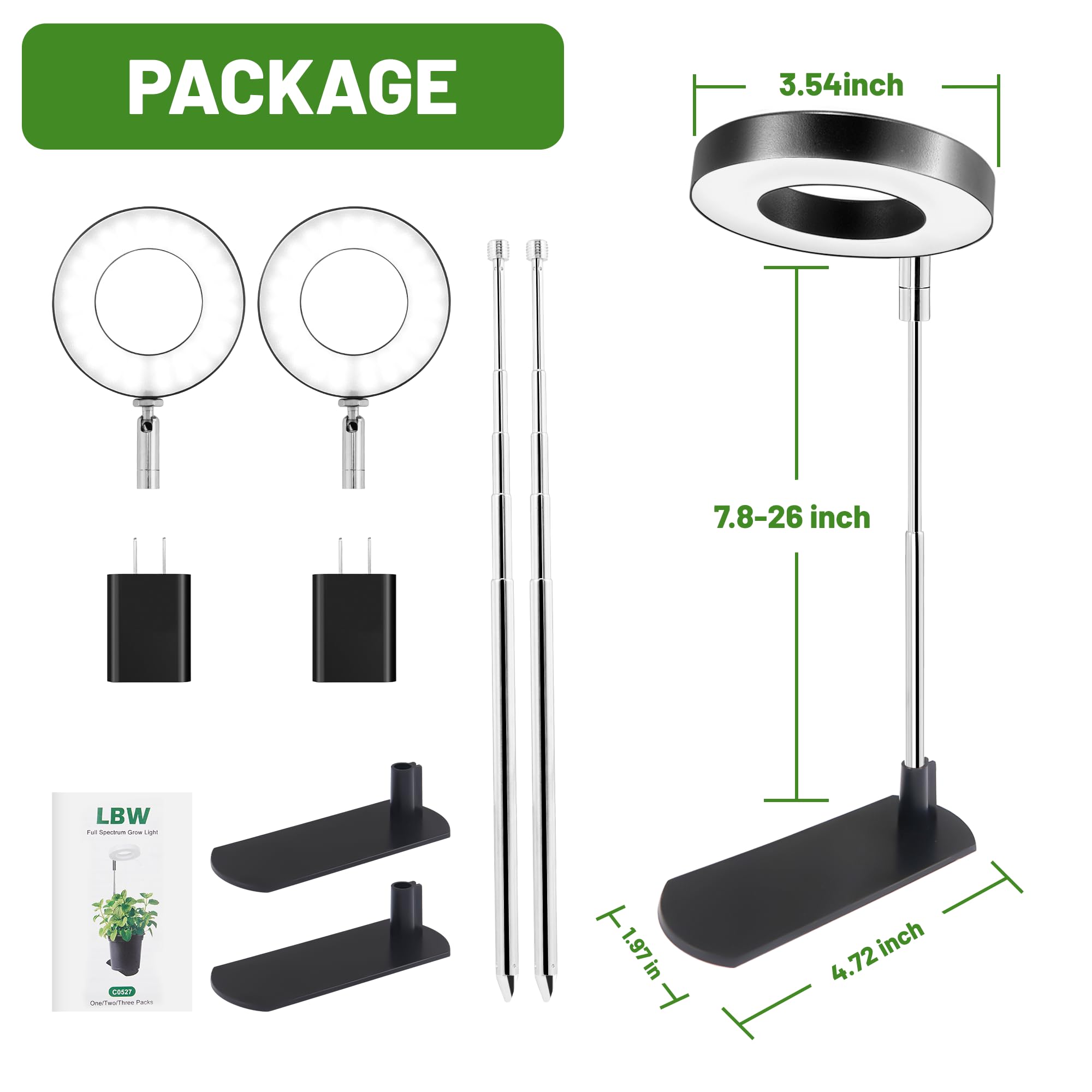 LBW Grow Light stylish design enhances home décor.