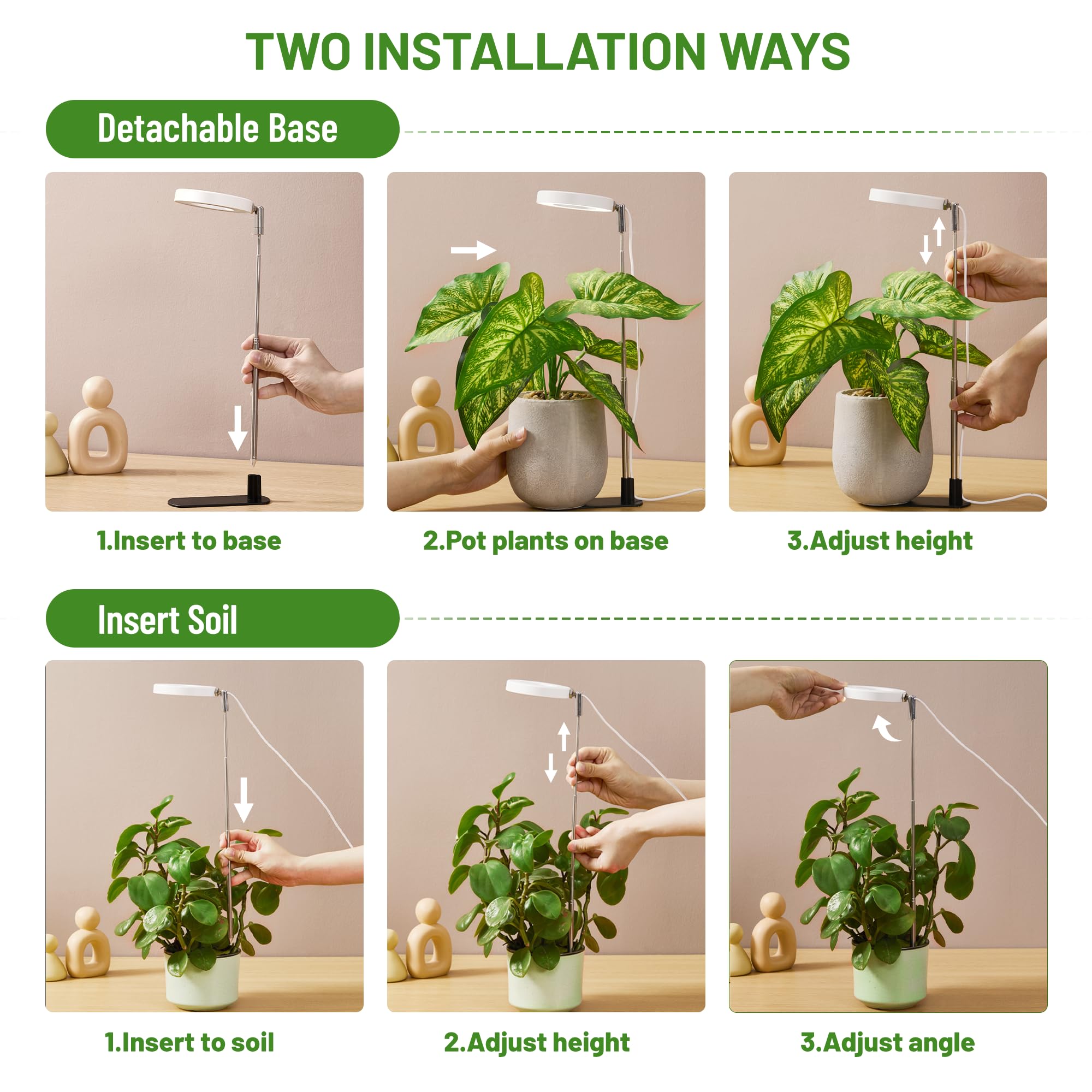 LBW Grow Light timer modes for automated plant care.