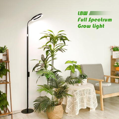 LBW Grow Lights 7.8-inch full-spectrum panel supports vibrant growth for herbs and ornamentals