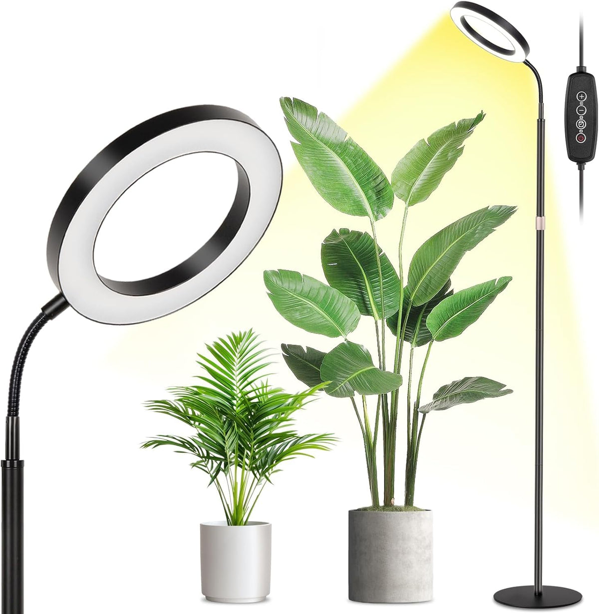 LBW Grow Lights stand base with non-slip feet for stable placement on tall indoor plants