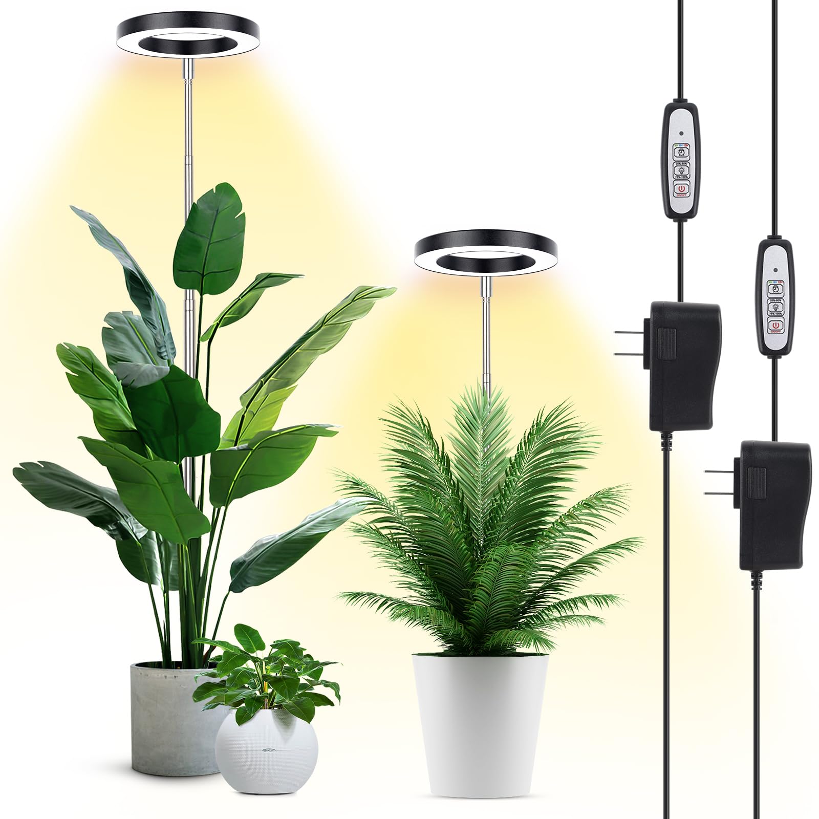 LBW Plant Grow Light with 72 LEDs provides full-spectrum light for healthy indoor plant growth.