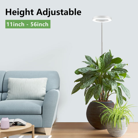 LBW Plant Grow Light height-adjustable pole enables versatile setup for tall indoor plants.