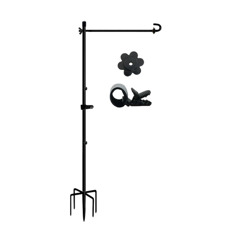 LCCBRO no-spin flag stand keeps 12x18 flags facing forward in wind.