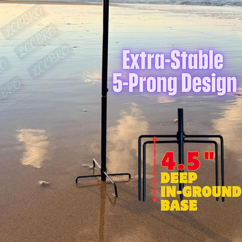 LCCBRO thick-wall pole provides sturdy outdoor flag support.