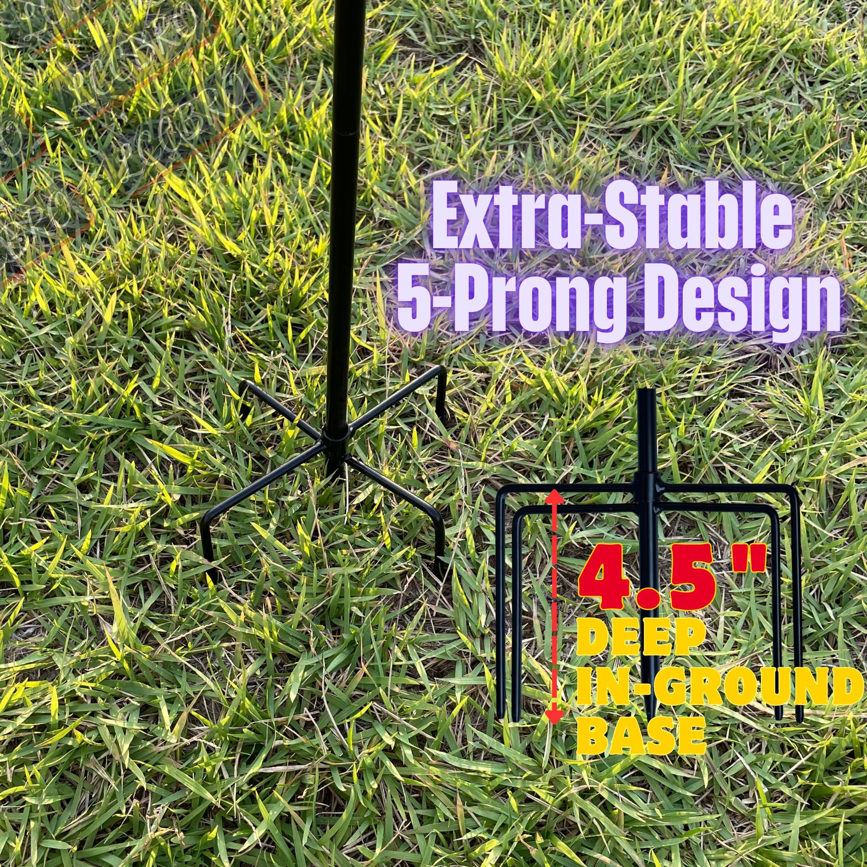 LCCBRO thickened 0.4-inch steel pipe resists bending on windy days.