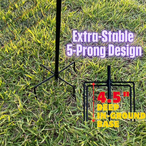 LCCBRO thickened 0.4-inch steel pipe resists bending on windy days.