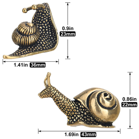 LCCCK brass snail figurine features antique finish for timeless home decor and shelf accents.