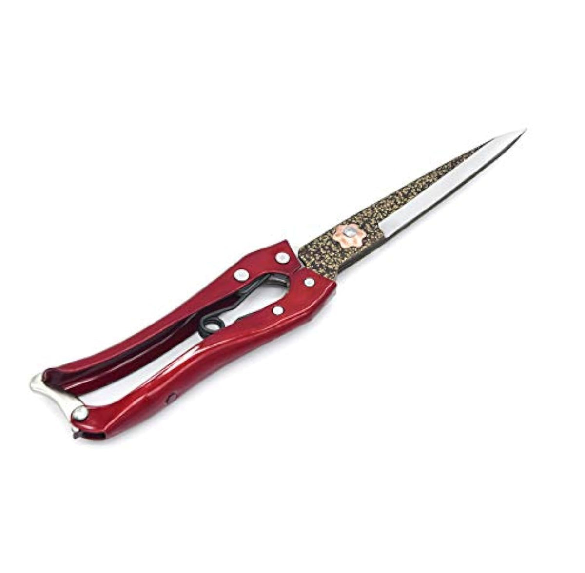 LCDCM grass shear with coated wear-resistant handle for comfortable trimming.