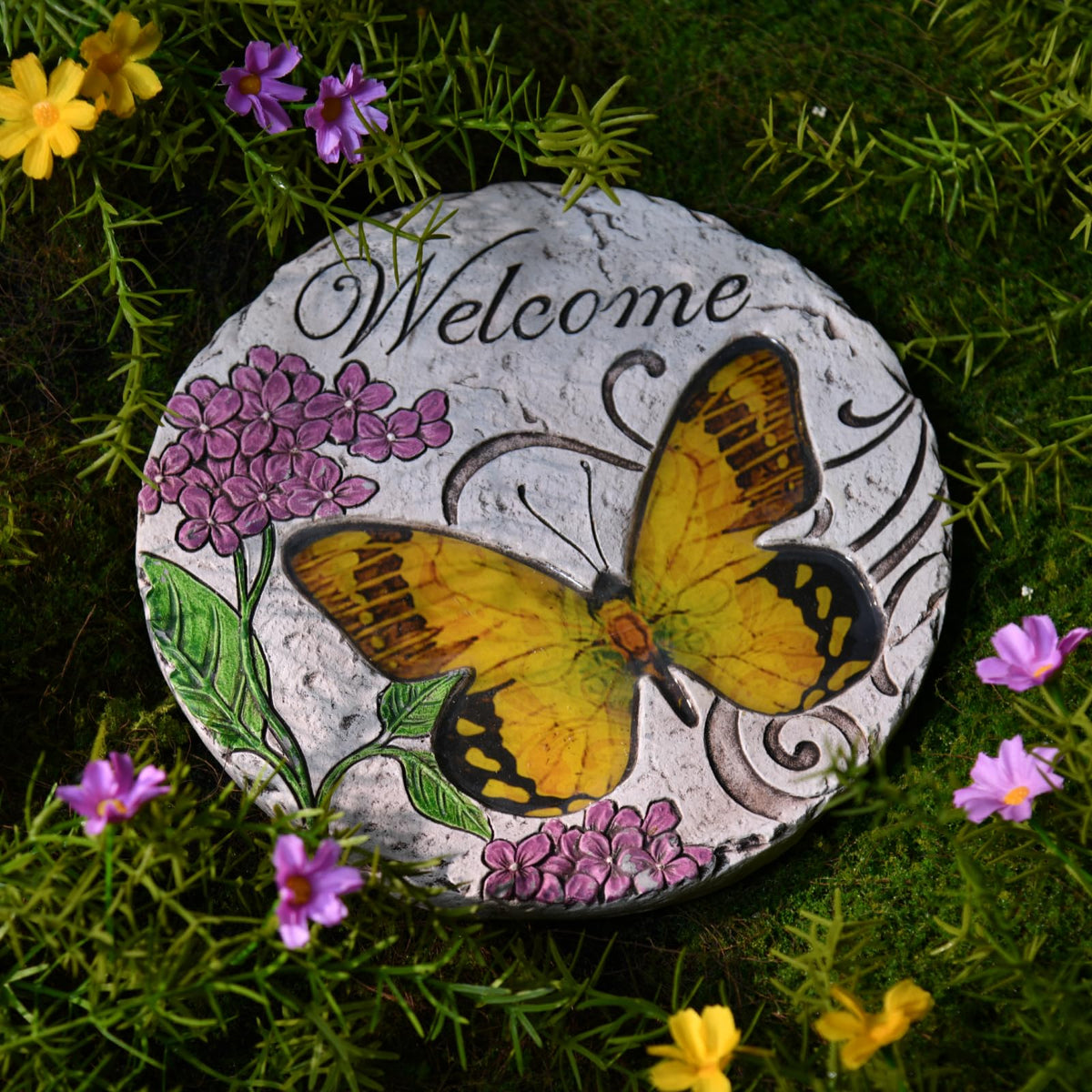 LCdecohome butterfly stepping stone garden accent for vibrant outdoor spaces.