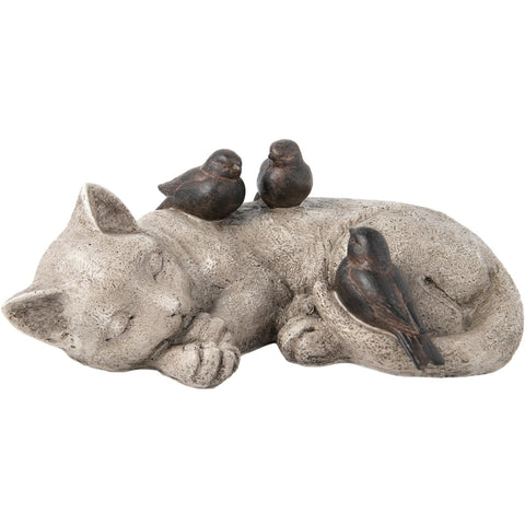 LCdecohome cat grave marker sculpture in resin for outdoor spaces