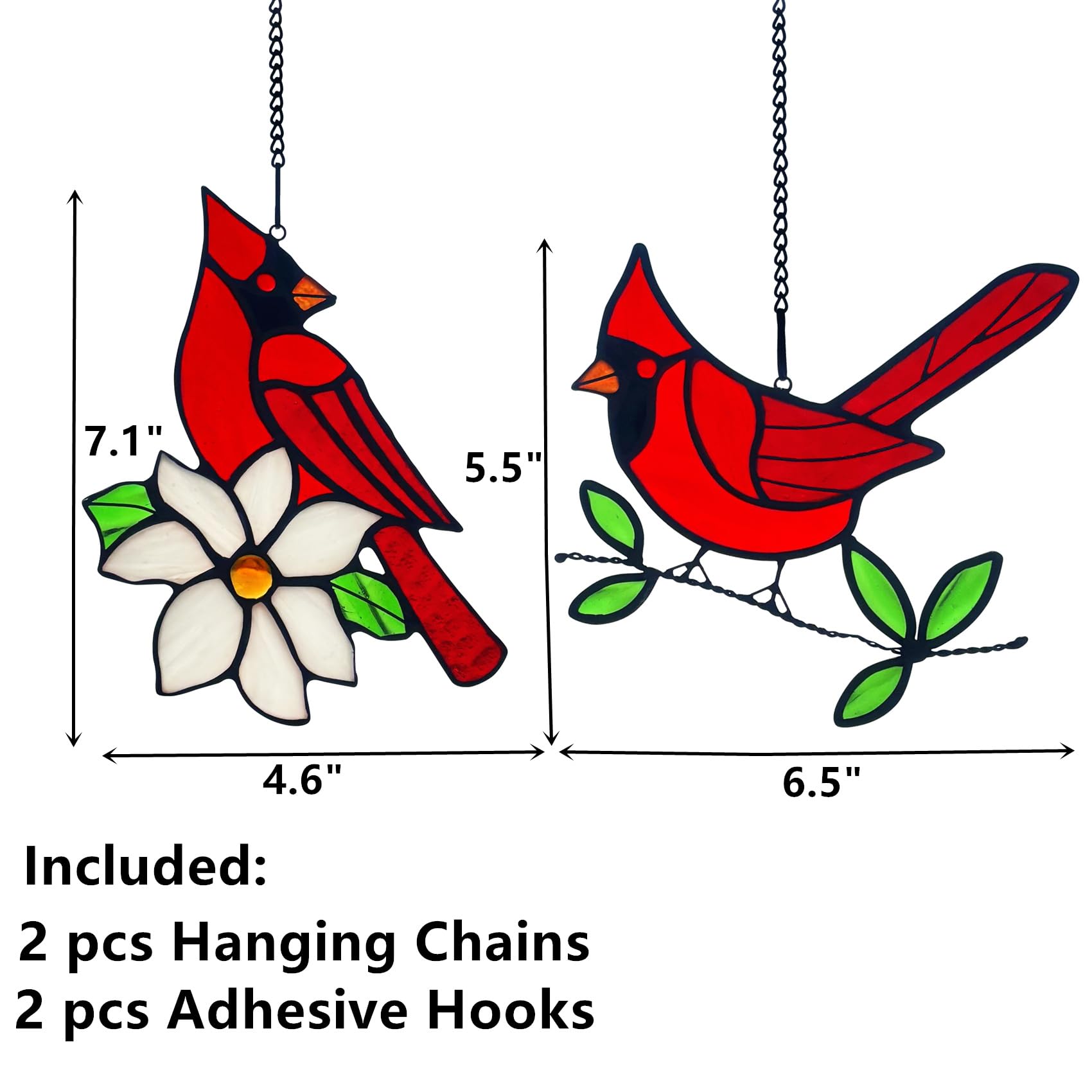 Lcensp cardinal window decor gift for moms and bird lovers
