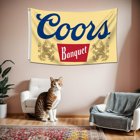 LCFHOME outdoor banner featuring brass grommets for durable hanging and year-round use.