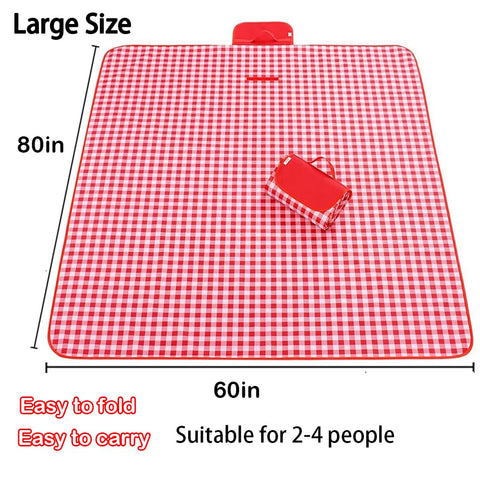 Lchkrep beach blanket with waterproof backing and sandproof surface for beach days.