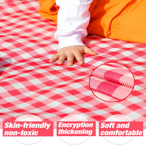 Lchkrep large family mat accommodates 3-5 seated adults for gatherings.
