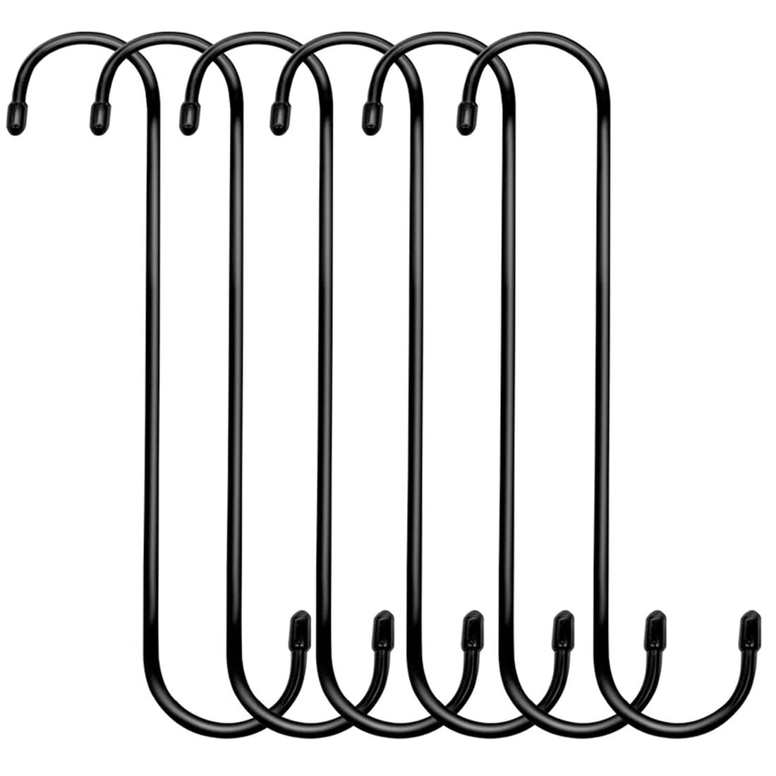 Lchkrep plant hooks 10-inch black securely hold hanging plants.