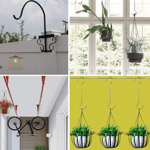 Lchkrep narrow-profile S hooks optimize closet and shelf organization.