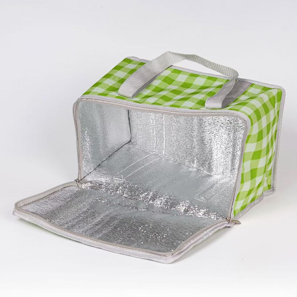 Lchkrep top zippered insulated picnic bag secures contents during outings