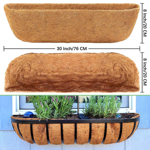 LCHUANG coco liner on wall hanging basket setup offers durable, year-round outdoor use.