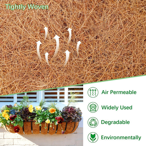 LCHUANG coco liner in window box in use promotes healthy root growth and aesthetics.