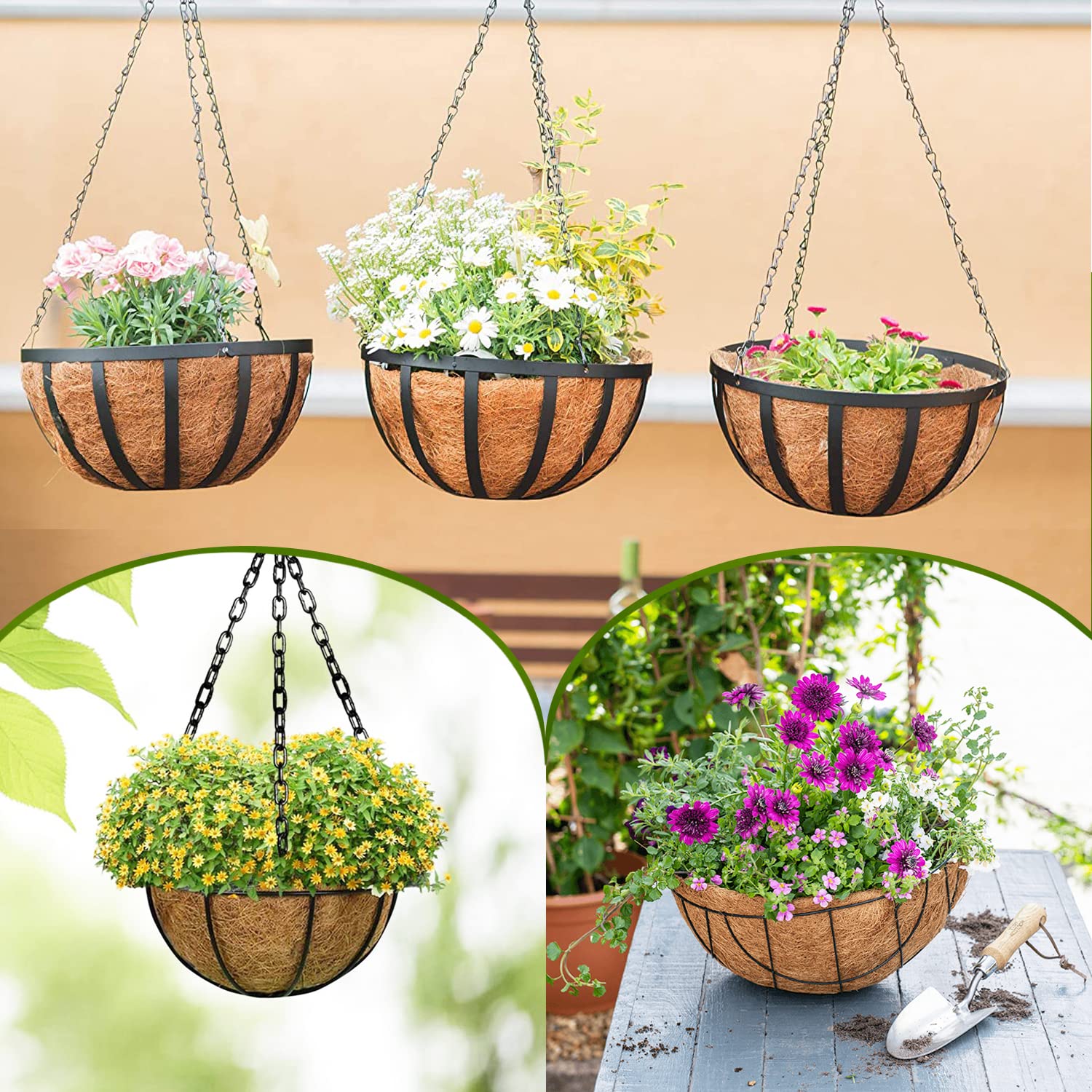 LCHUANG Coco Liners enhance floral displays and greenery.