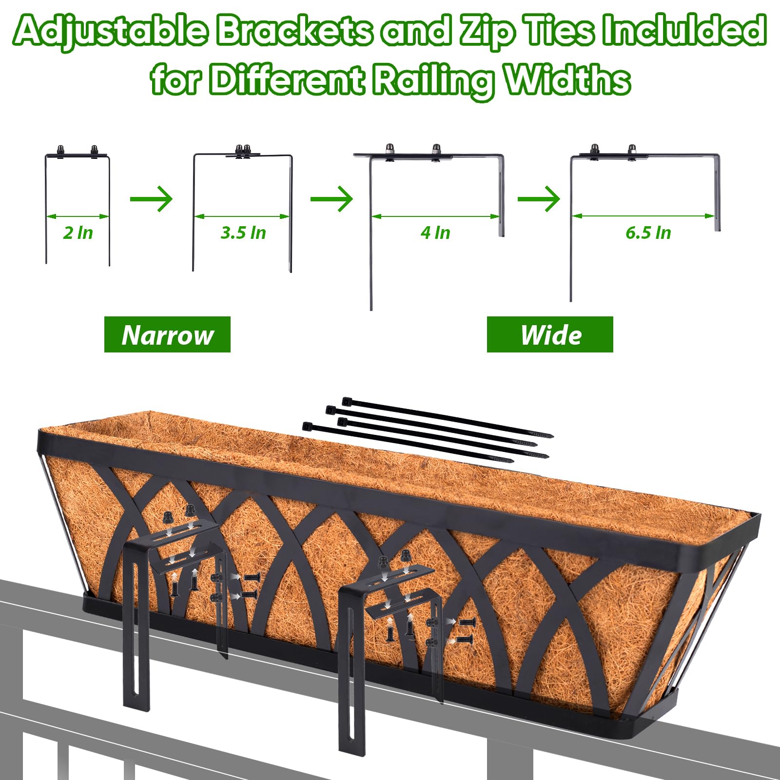 LCHUANG deck planters add rustic curb appeal to your outdoor space.
