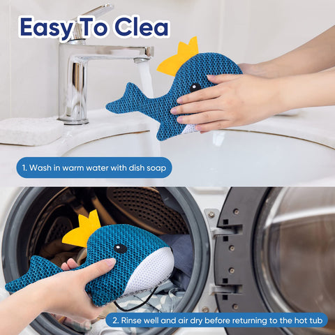 LCHUANG dirt-absorbing sponge targets grease and grime in hot tubs.