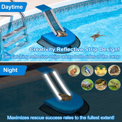 LCHUANG Frog saver pads ladder helps frogs reach the pool edge.