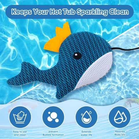 LCHUANG whale-design spa sponge floats for easy, quick use.