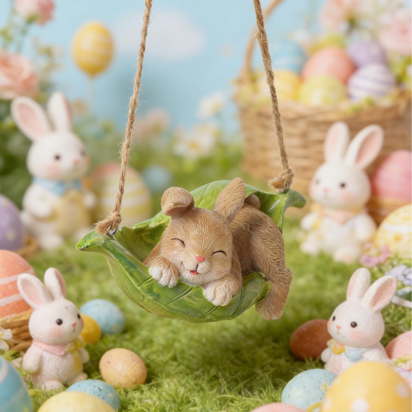 LC LCdecohome outdoor bunny decor doubles as a playful year-round yard accent.