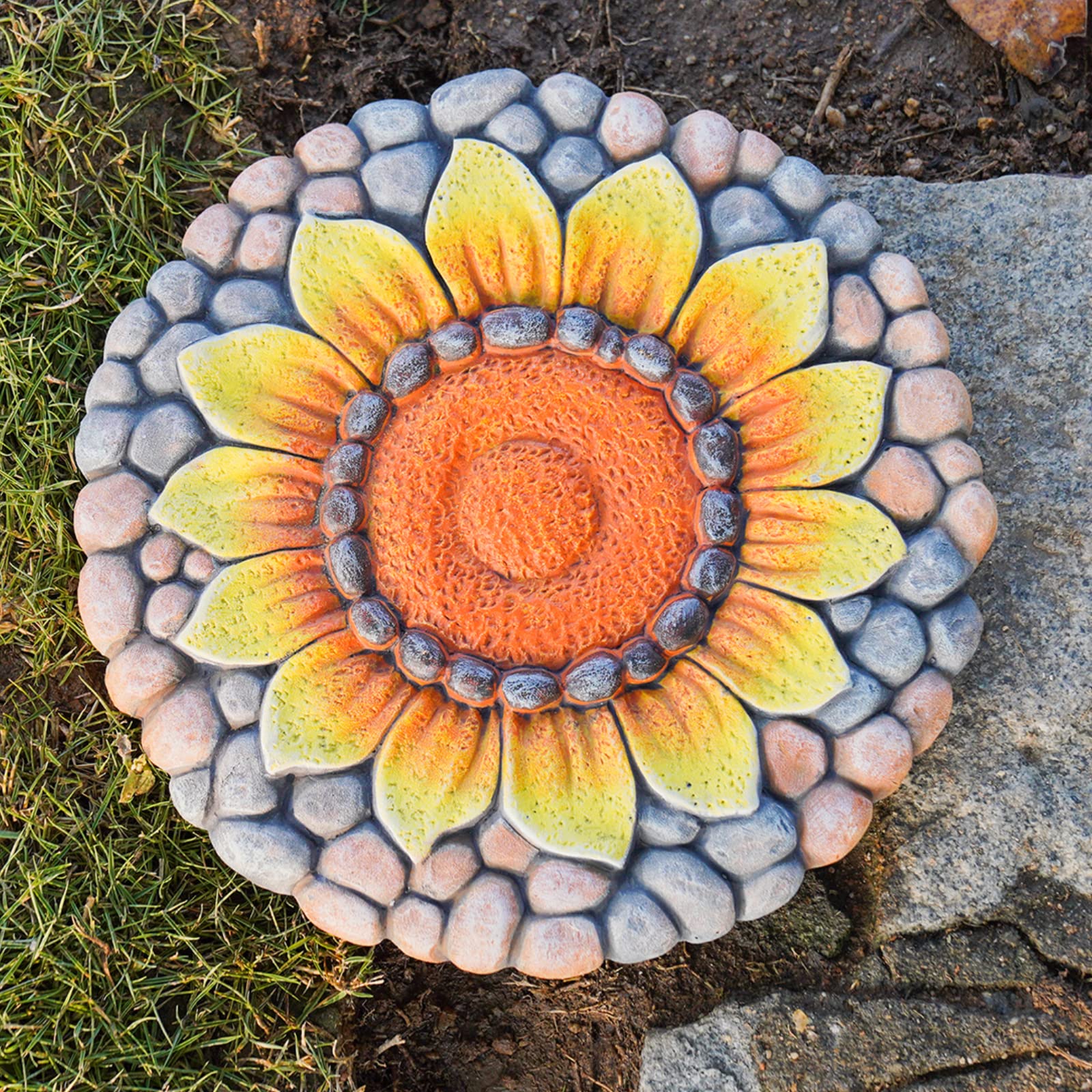 LCdecohome sunflower stepping stone brightens garden path with sunny charm.