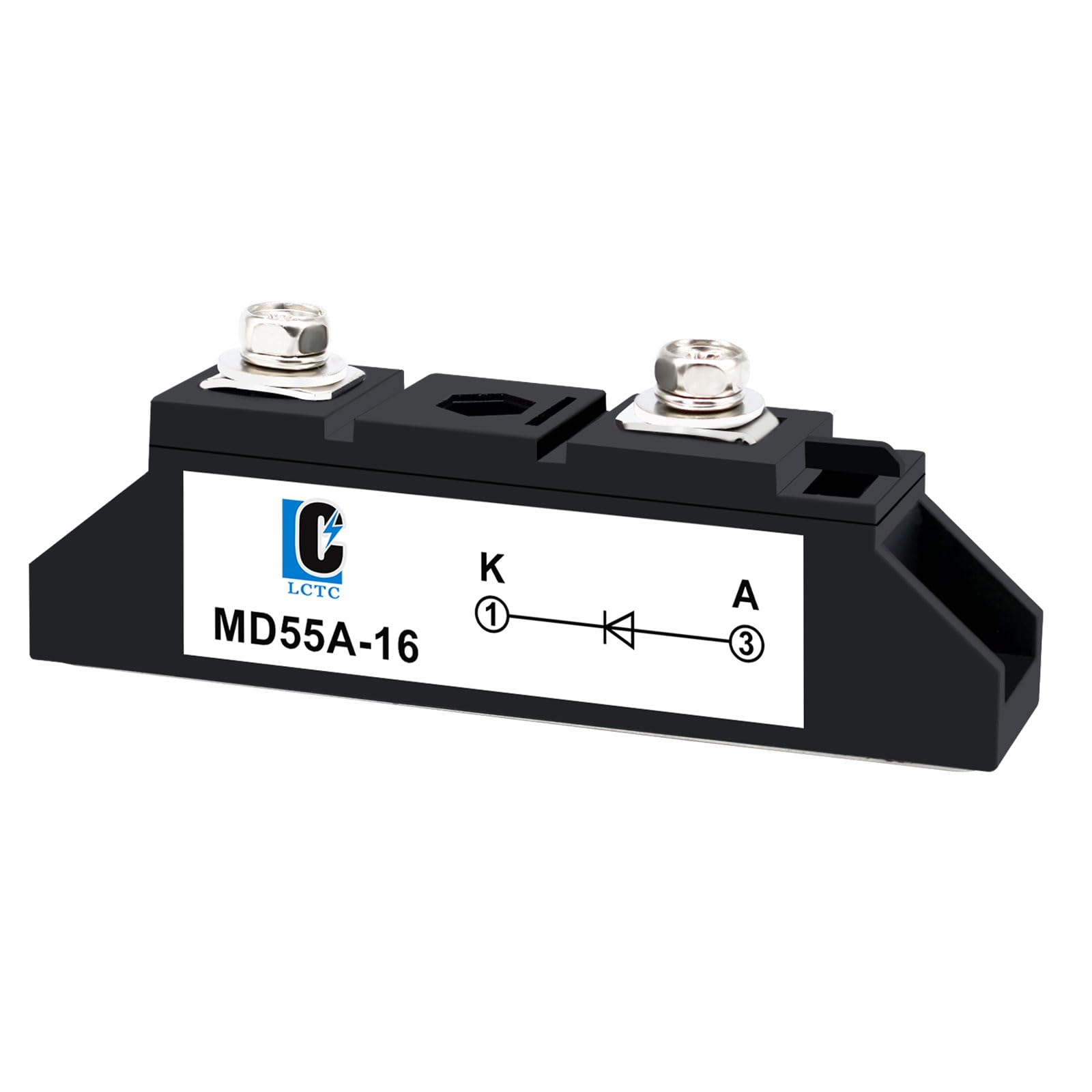 LCLCTC MD55A-16 anti-reverse diode front view illustrating sturdy build for solar protection