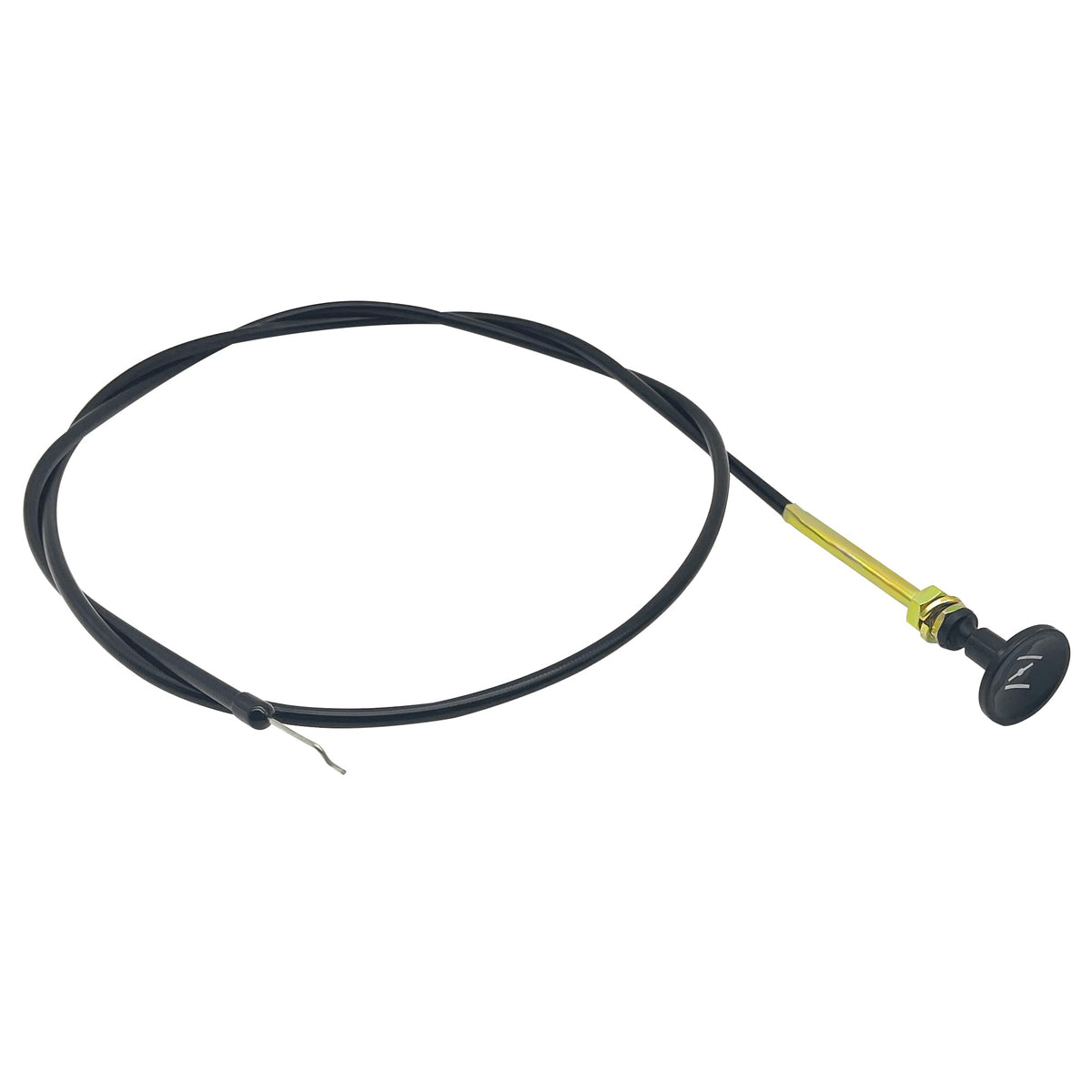 LCMLA 1-603336 choke cable close-up for precise choke control on Toro Exmark mowers.