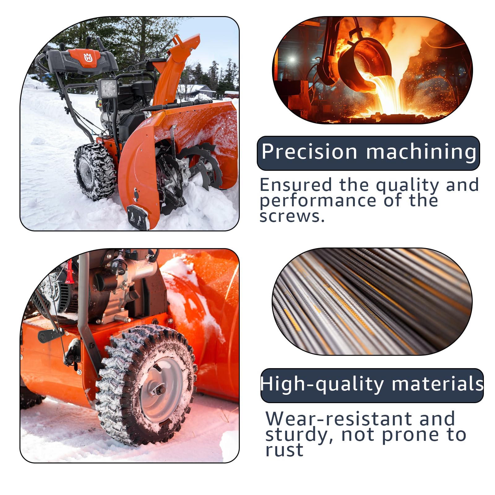 LCMLA alloy pins and nut in high-strength material for winter use.