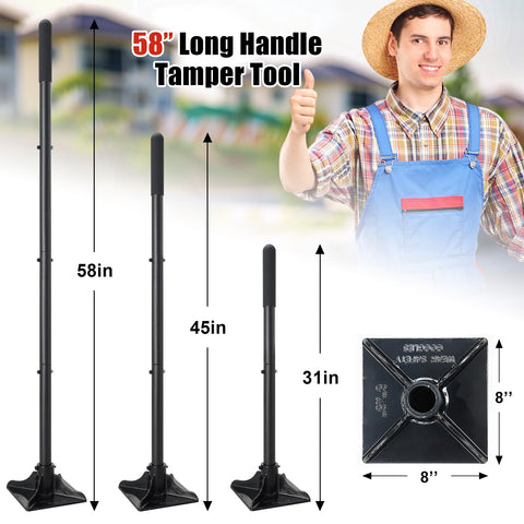 Lcokeiy tamper with 58 inch handle for flexible use