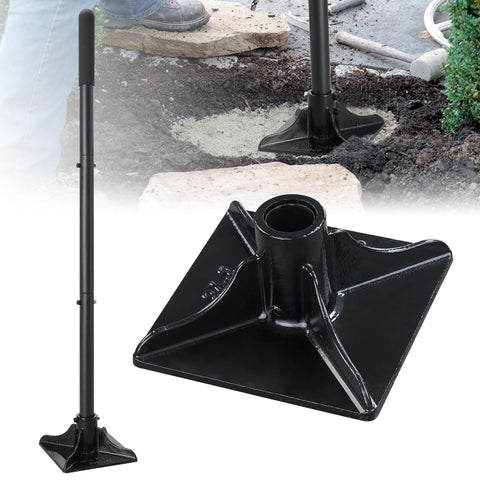 Lcokeiy steel tamper head 8x8 inches for stable ground leveling