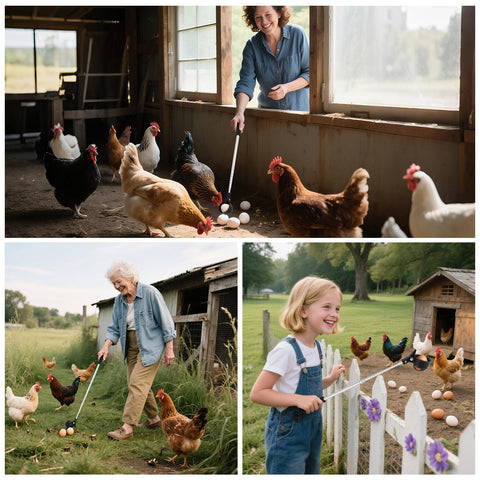 Lconvicely outdoor coop egg gathering tool supports daily poultry care