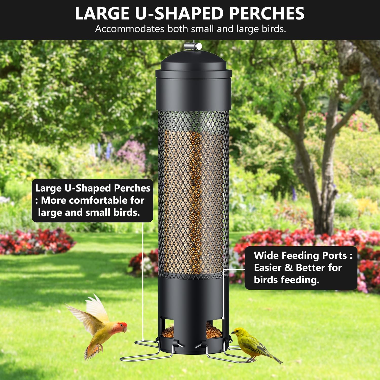 LCSEVEN feeder in a garden makes a stylish backyard gift idea.
