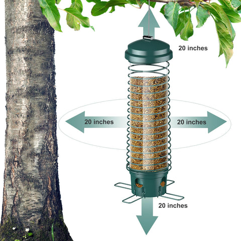 LCSEVEN Bird Feeder offers easy viewing for close-up bird watching from your yard.