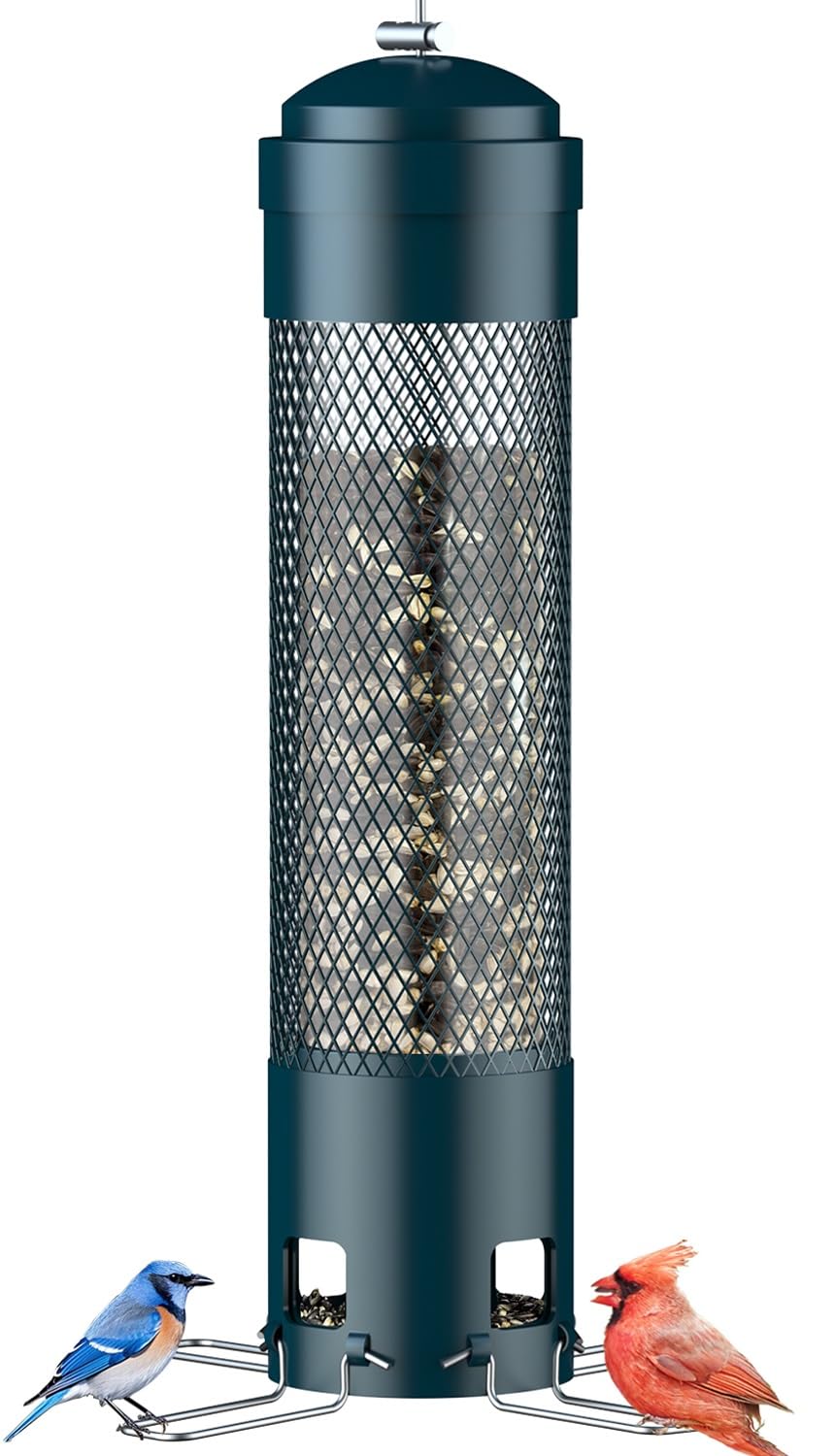 LCSEVEN Bird Feeder outdoors—protected feeding for wild birds.