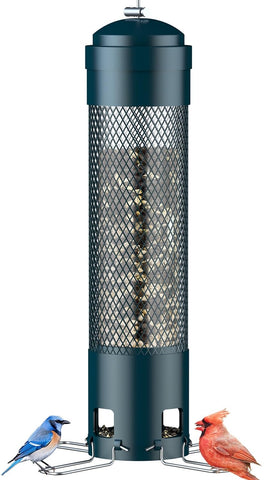 LCSEVEN Bird Feeder outdoors—protected feeding for wild birds.