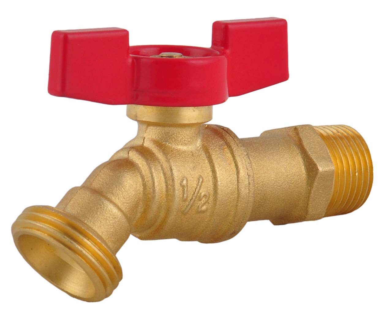 Close-up of LD Valve T-handle in aluminum for easy shut-off.