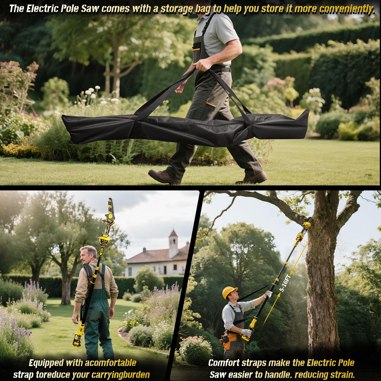 LDDEFOA 180-degree rotatable head for versatile pruning angles