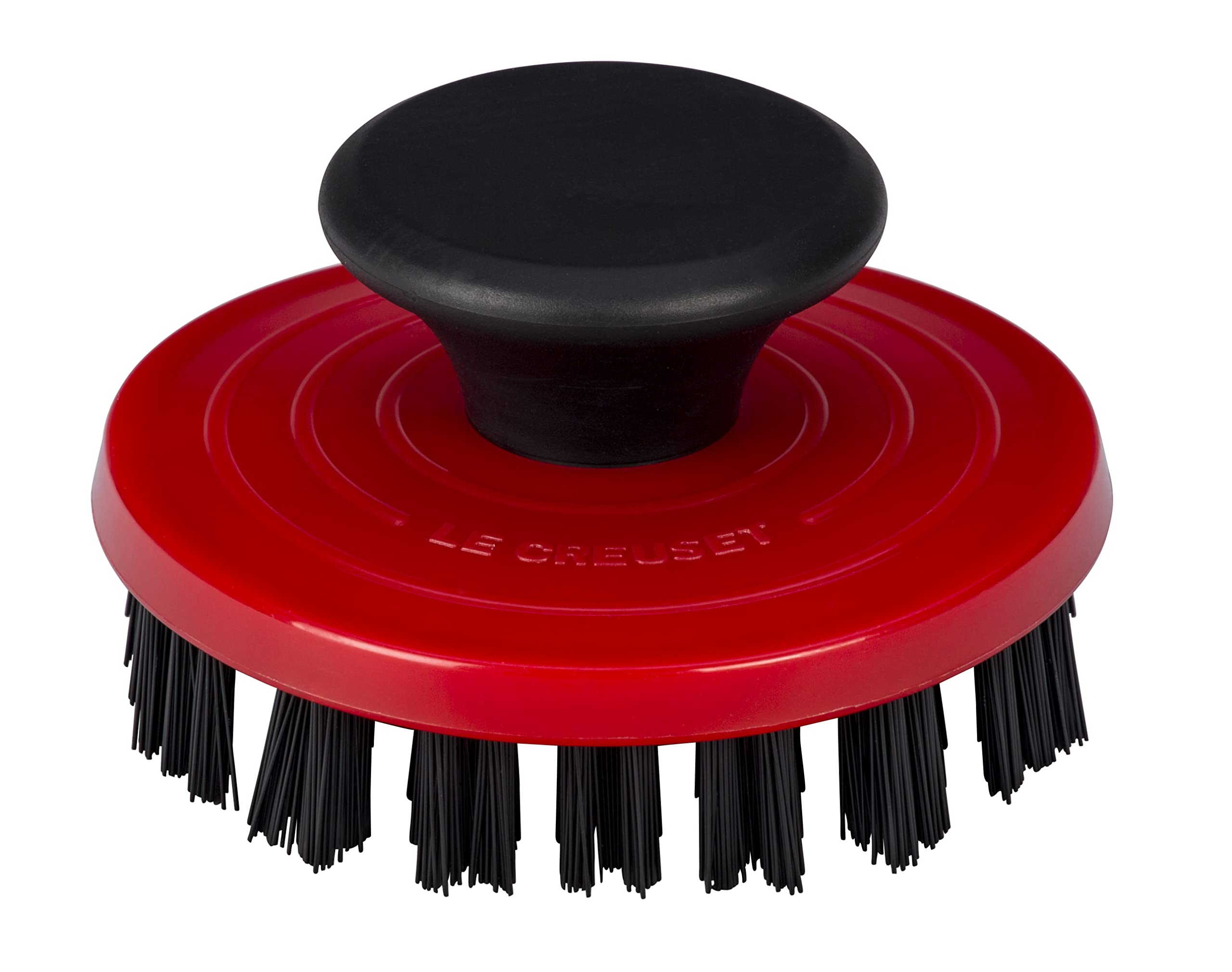 Le Creuset nylon brush for 3-1-4 inch grill pans; tough bristles for stuck-on food