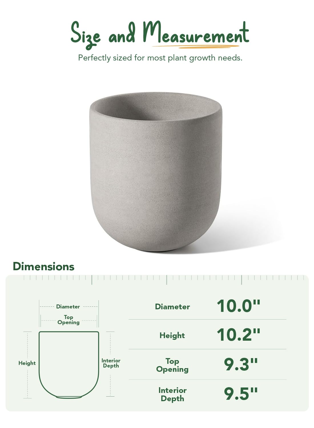 LE TAUCI cylinder-style planter adds a clean mid-century modern touch