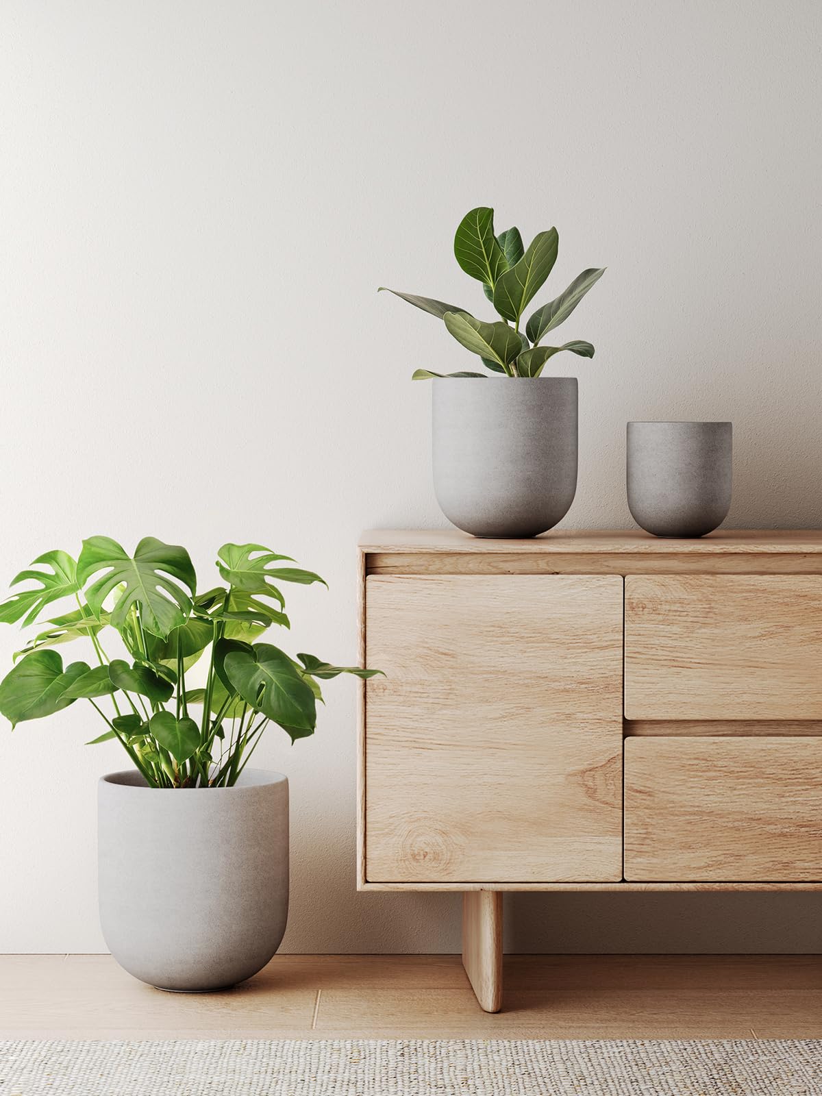 LE TAUCI pot includes mesh pad to protect roots and aid drainage