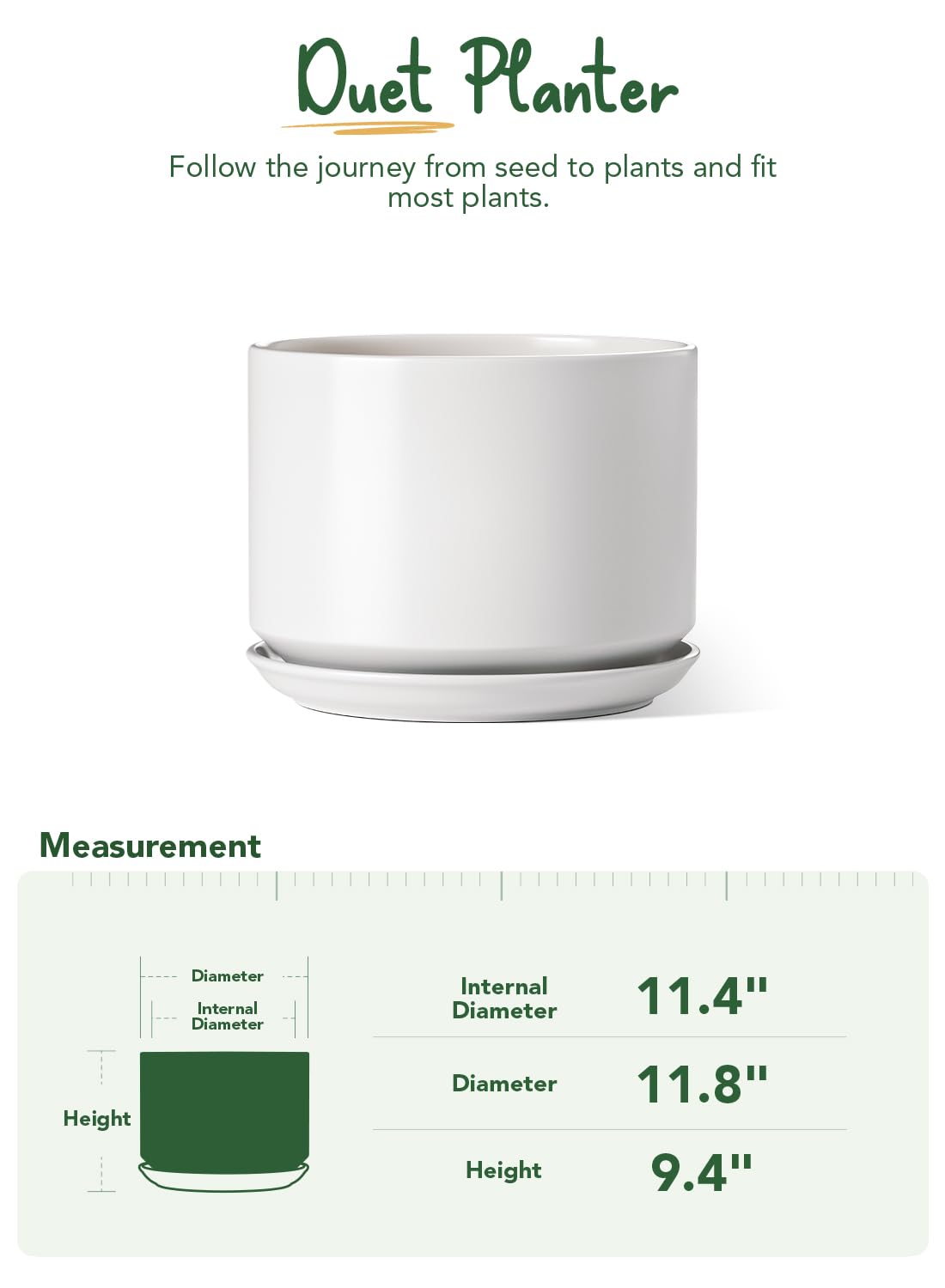LE TAUCI 12 inch pot smooth ceramic surface is easy to wipe.