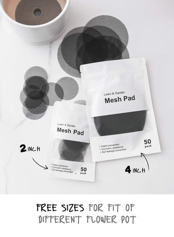 LE TAUCI 50-pack gardening mesh pads for multiple pots and projects