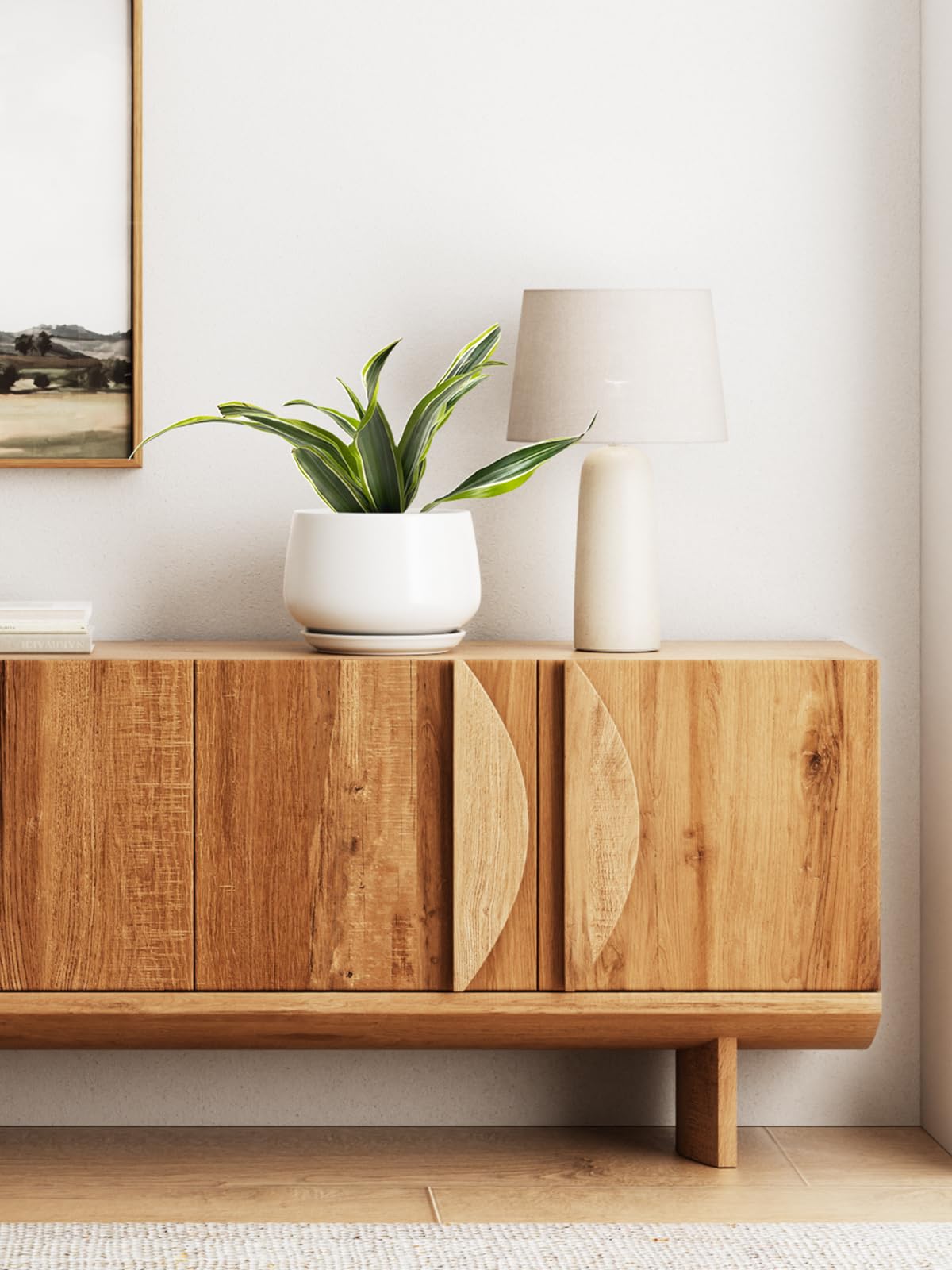 LE TAUCI planter with medium plant shows ample root space for growth